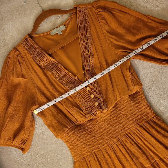 Fall Tiered Midi Dress - Picture 7 of 8